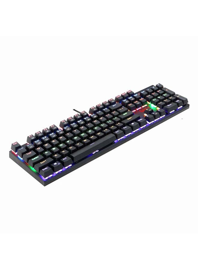 REDRAGON - Redragon K565R RUDRA Gaming Mechanical Keyboard - RED Switch- Rainbow LED Lighting - English & Arabic Keys - Black - Image 1