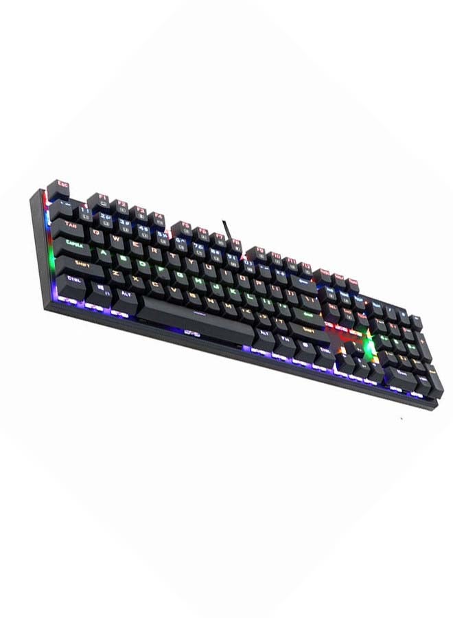 REDRAGON - Redragon K565R RUDRA Gaming Mechanical Keyboard - RED Switch- Rainbow LED Lighting - English & Arabic Keys - Black - Image 1