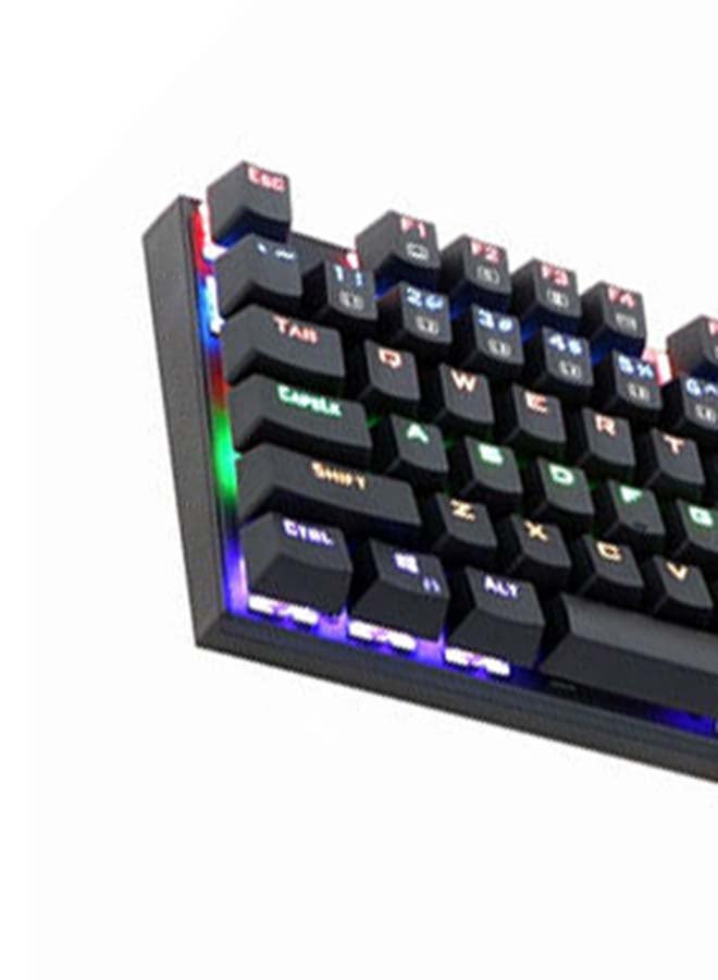 REDRAGON - Redragon K565R RUDRA Gaming Mechanical Keyboard - RED Switch- Rainbow LED Lighting - English & Arabic Keys - Black - Image 1