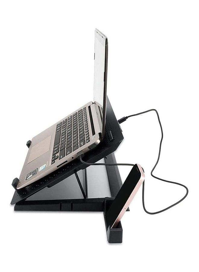 REDRAGON - Gcp500 Ivy Laptop Cooler - Support 12 to 15.6 Inch - 2 USB Port - Fan Speed Control - Aluminum Panel Faster Cooler - RGB Light Mode-Phone Holder - Image 1