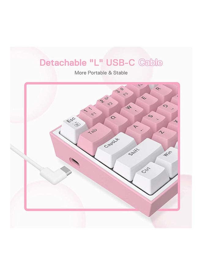 ريدراجون - لوحة مفاتيح ميكانيكية K617 فيز أصغر 60% بإضاءة RGB للألعاب - مفاتيح حمراء خطية - Image 1