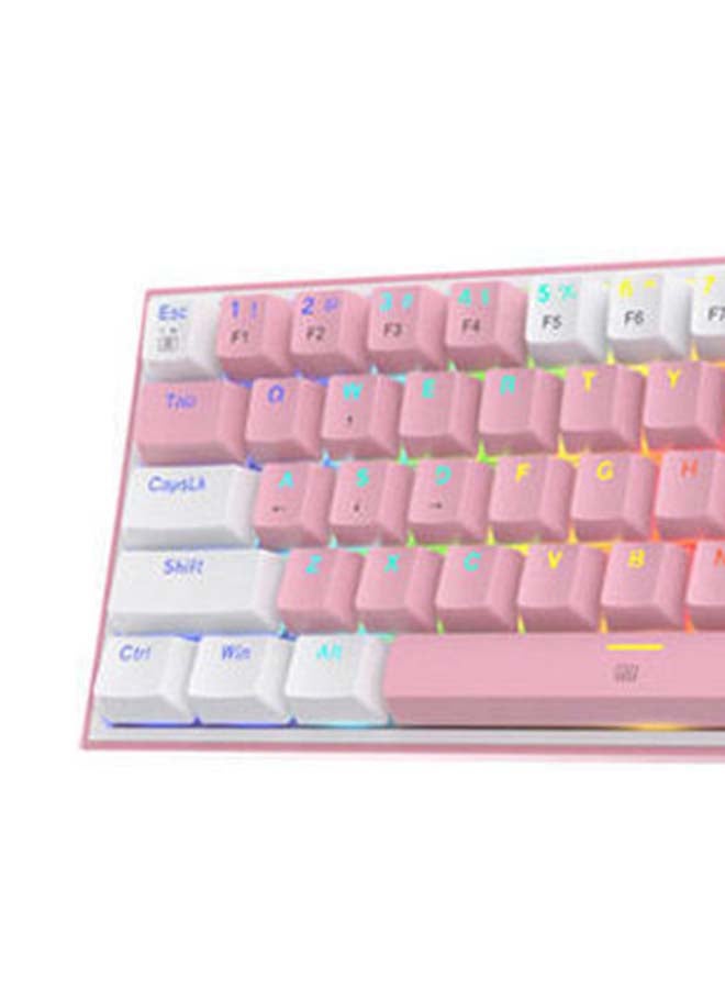 ريدراجون - لوحة مفاتيح ميكانيكية K617 فيز أصغر 60% بإضاءة RGB للألعاب - مفاتيح حمراء خطية - Image 1