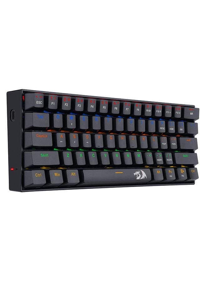 K606 LAKSHMI 60Percent Mechanical Gaming Keyboard - Rainbow Backlighting - 61 KEYS - Detachable Cable - Red Switch