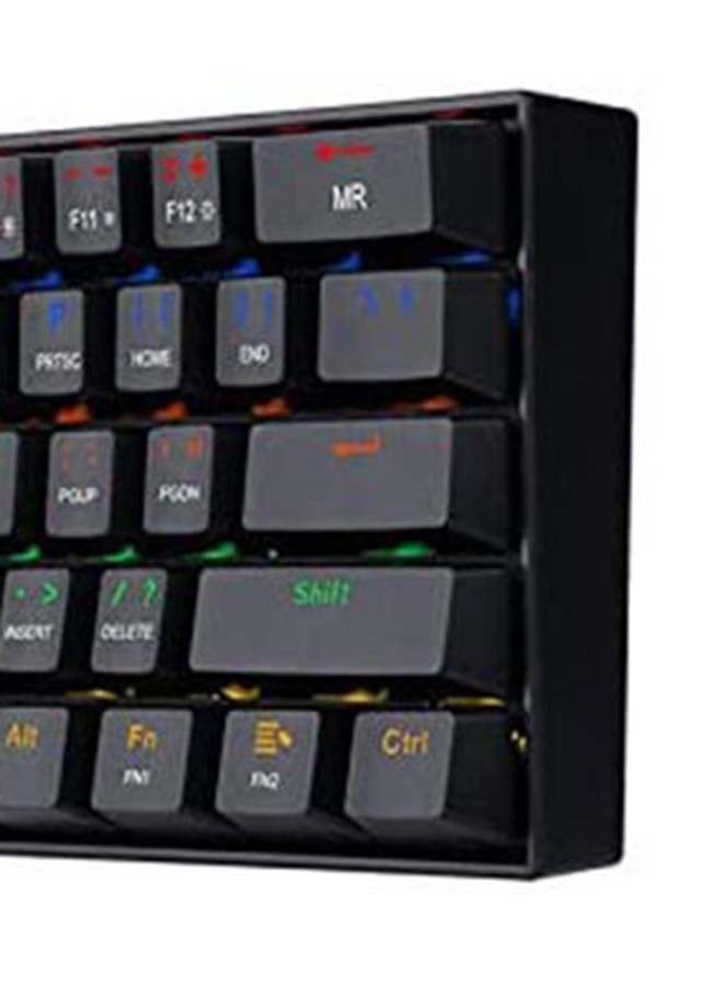 K606 LAKSHMI 60Percent Mechanical Gaming Keyboard - Rainbow Backlighting - 61 KEYS - Detachable Cable - Red Switch