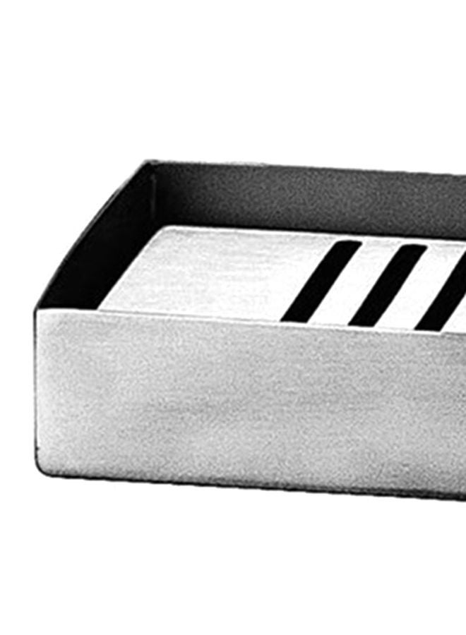 Amal Bathroom Accessories - Soap Dish - Stainless Steel Square - Bath Kit Silver (Square) 11.6 x 8.3 x 2.6cm  - Image 2