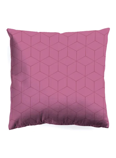 Noon East Decorative Cushion , Size 45X45 Cm Purple - 100% Cotton Cover Microfiber Infill Bedroom Or Living Room Decoration Geometric Purple Standard Size
