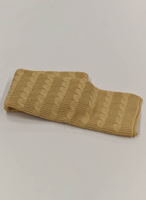 Lightweight Summer Blanket Queen Size 400 GSM Soft Knitted All Season Blanket Bed And Sofa Throw Dark Beige 150 x 200cm