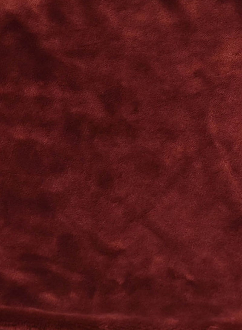 أمال غطاء وسادة ديكور مصنوعة من البوليستر 100٪ مقاس 45×45 سم لديكور غرفتي النوم والمعيشة، لون أحمر بوليستر أحمر Standard Size  - Image 5