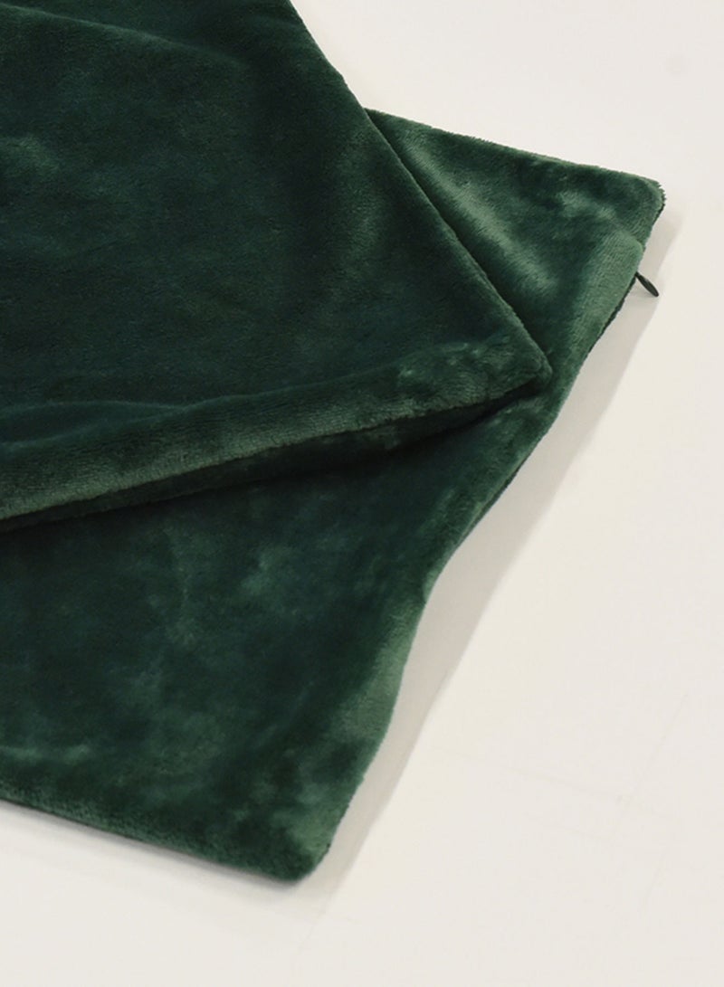 Amal 2 Piece Decorative Cushion Cover - 100% Polyester - Bedroom Or Living Room Decoration Polyester Green 45 x 45cm - Image 3