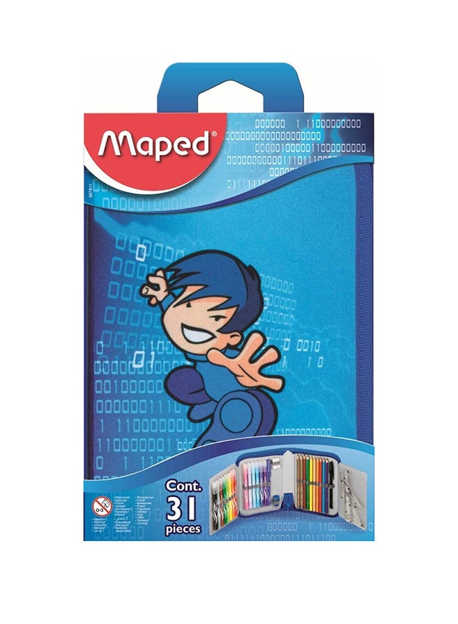 Maped Karate Pencil Case With Accessories Set Multicolour  - Image 2