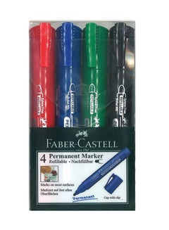 4-Piece Permanent Marker Set Multicolour