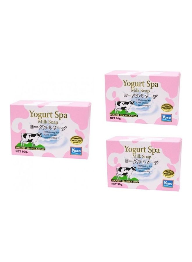 Pack Of 3 Pieces Yogurt Spa Milk Soap 90grams