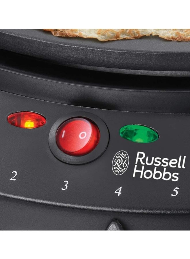 Russell Hobbs - Electric Non-Stick Dosa Maker, Omelette, Fiesta Crepe, Pancake, Rigag, and Anjero Maker with Variable Temperatures and Utensils Included 1000 W 20920 Black - Image 1