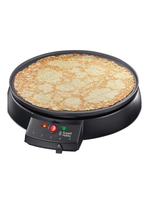 Electric Non-Stick Dosa Maker, Omelette, Fiesta Crepe, Pancake, Rigag, and Anjero Maker with Variable Temperatures and Utensils Included 1000 W 20920 Black