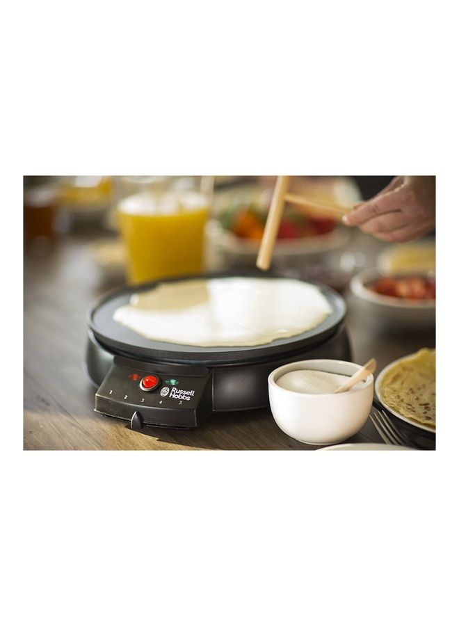 Russell Hobbs - Electric Non-Stick Dosa Maker, Omelette, Fiesta Crepe, Pancake, Rigag, and Anjero Maker with Variable Temperatures and Utensils Included 1000 W 20920 Black - Image 1