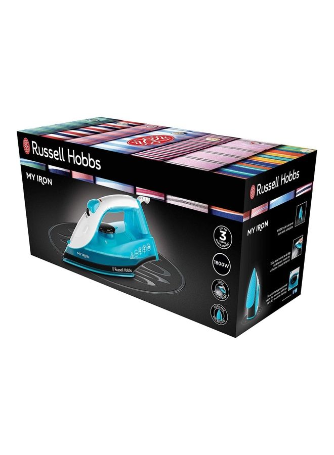 Russell Hobbs - Steam Iron ,Ceramic Soleplate, 260ml Tank, 2m Cord, Self-Clean 260 ml 1800 W 25580 Blue - Image 1