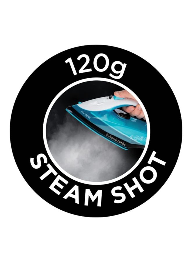 Russell Hobbs - Steam Iron ,Ceramic Soleplate, 260ml Tank, 2m Cord, Self-Clean 260 ml 1800 W 25580 Blue - Image 1