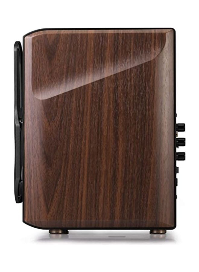 اديفير - S2000MKIII Powered Bluetooth Bookshelf 2.0 Speakers S2000MK3 Near Field Active Tri Amped 130w Studio Monitor Speakers for Audiophiles with Wireless Line In and Optical Input Brown - Image 1