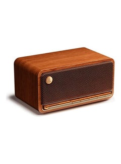 MP230 Retro Bluetooth Portable Speaker with Classic Design and Full Range Driver Bluetooth 5.0 and 10 Hour Battery Life Brown