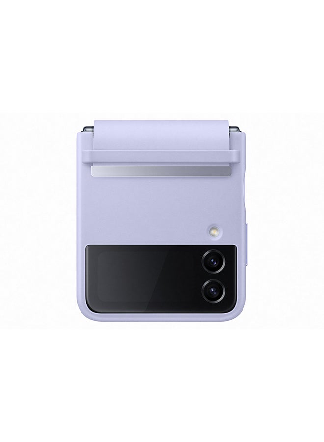 سامسونج غطاء حماية فليب 4 قلاب من الجلد بنفسجي هاديء - Image 1