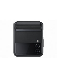 Samsung Flip 4 Flap Leather Cover - Black  - Image 1
