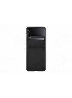Samsung Flip 4 Flap Leather Cover - Black  - Image 2