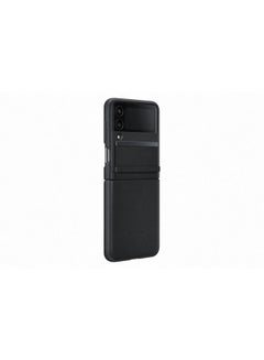 Samsung Flip 4 Flap Leather Cover - Black  - Image 4