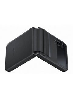 Samsung Flip 4 Flap Leather Cover - Black  - Image 5