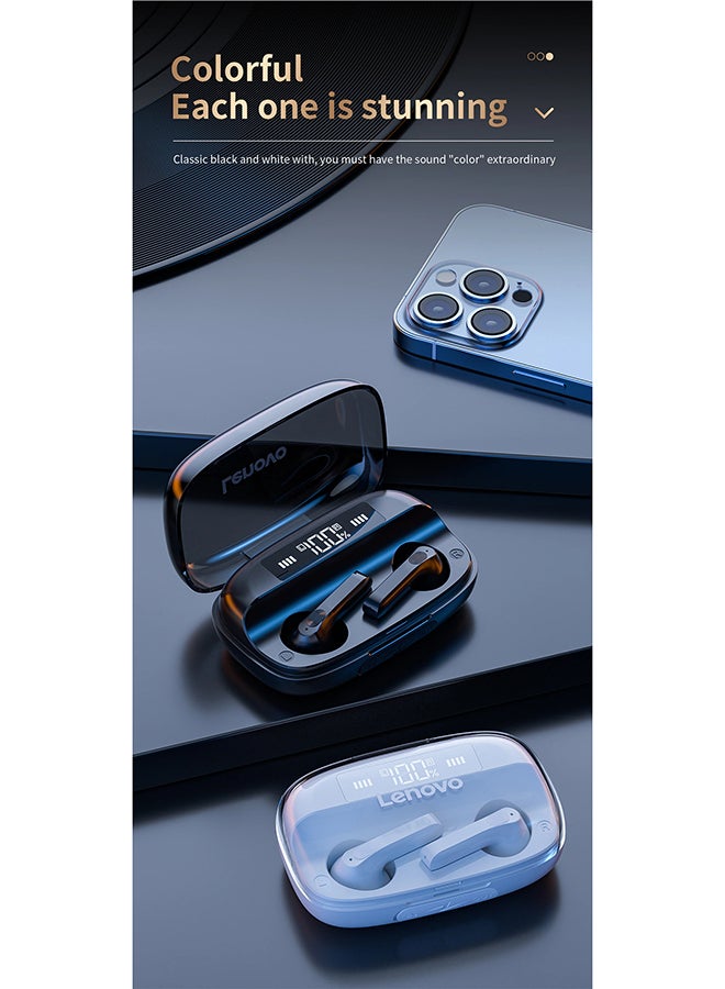 Lenovo - QT81 TWS Bluetooth Earphone LED Power Display Sports Waterproof Wireless Headphones Earbuds with Mic White - Image 1