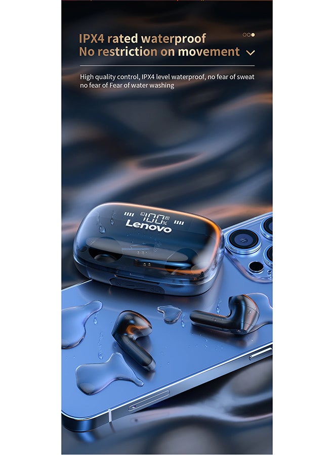 Lenovo - QT81 TWS Bluetooth Earphone LED Power Display Sports Waterproof Wireless Headphones Earbuds with Mic White - Image 1