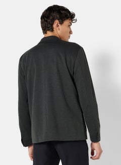 SELECTED Slim Fit Shacket Dark Green  - Image 2