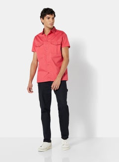 STATE 8 Front Pocket Shirt Red  - Image 4