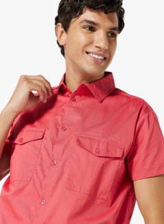 STATE 8 Front Pocket Shirt Red  - Image 3