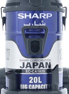 SHARP Pail Can Vacuum Cleaner Cloth Filter 20 L 1800 W EC-CA1820-X Blue  - Image 4