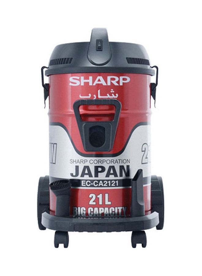 SHARP Pail Can Vacuum Cleaner, Cloth Filter 21 L 2100 W EC-CA2121-X Red  - Image 1