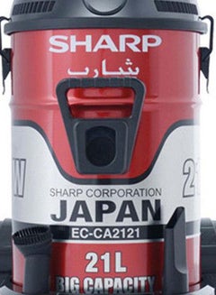 شارب مكنسة برميلية فلتر قماش 21 L 2100 W EC-CA2121-X أحمر  - Image 4