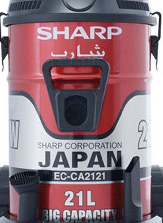 SHARP Pail Can Vacuum Cleaner, Cloth Filter 21 L 2100 W EC-CA2121-X Red  - Image 4