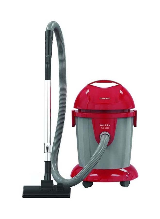 TORNADO Pail Can Vacuum Cleaner 20 L 1200 W TVC-1200B Blue x Grey Or  Red x Grey  - Image 2