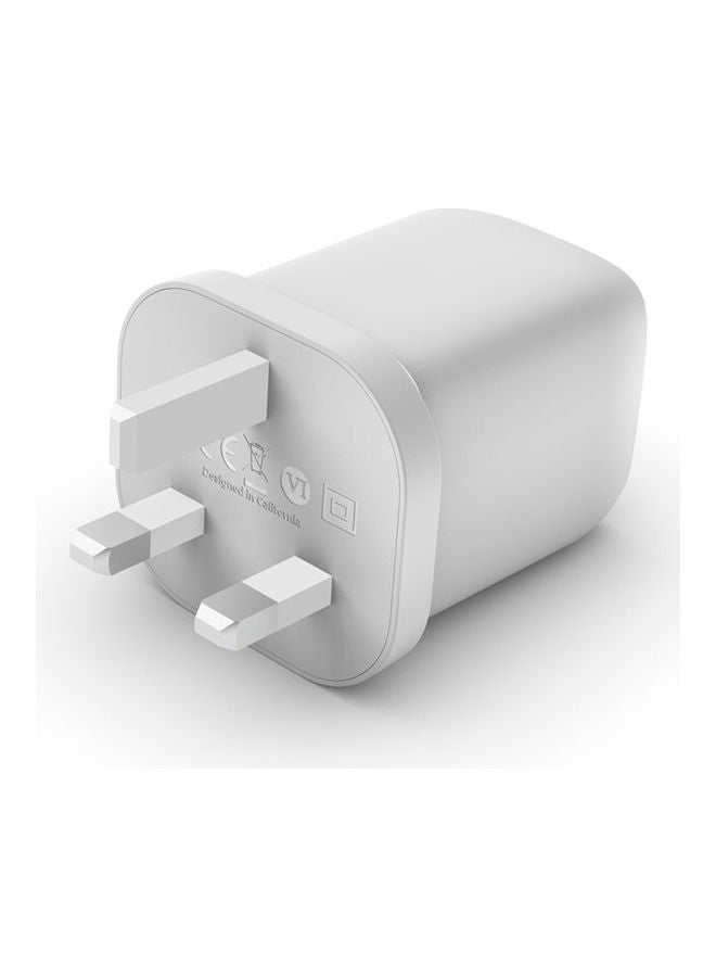 بيلكين - Dual Usb-C Pd Gan Wall Charger With Pps, 65W Single Port Use, Pd 45W, Pd 20W White - Image 1