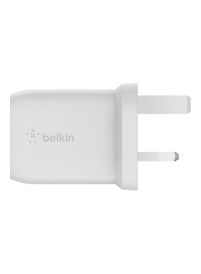 بيلكين - Dual Usb-C Pd Gan Wall Charger With Pps, 65W Single Port Use, Pd 45W, Pd 20W White - Image 1