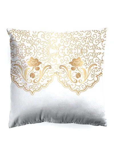 Noon East Decorative Cushion , Size 45X45 Cm Azure - 100% Cotton Cover Microfiber Infill Bedroom Or Living Room Decoration Festive Azure Standard Size
