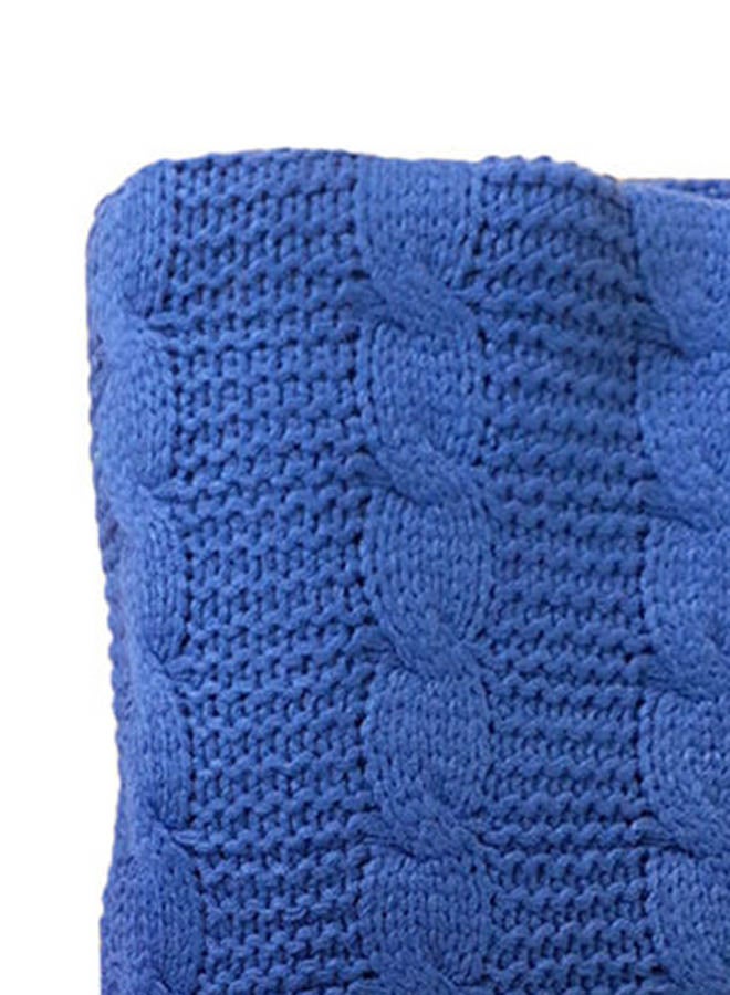 Noon East - Lightweight Summer Blanket Queen Size 400 GSM Soft Knitted All Season Blanket Bed And Sofa Throw Blue 150 x 200cm - Image 1