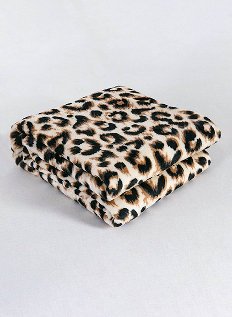 Lightweight Summer Blanket Queen Size 350 GSM Extra Soft Fleece All Season Blanket Bed And Sofa Throw  160 X 220 Cms Leopard Print Leopard Print 160 x 220cm