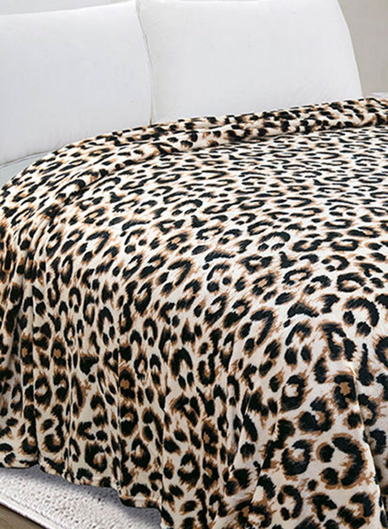 Lightweight Summer Blanket Queen Size 350 GSM Extra Soft Fleece All Season Blanket Bed And Sofa Throw  160 X 220 Cms Leopard Print Leopard Print 160 x 220cm