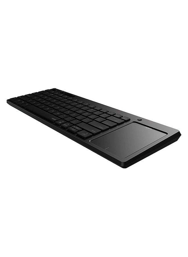 Rapoo - K2800 Wireless Keyboard with Touchpad - (Arabic/English) Black - Image 1