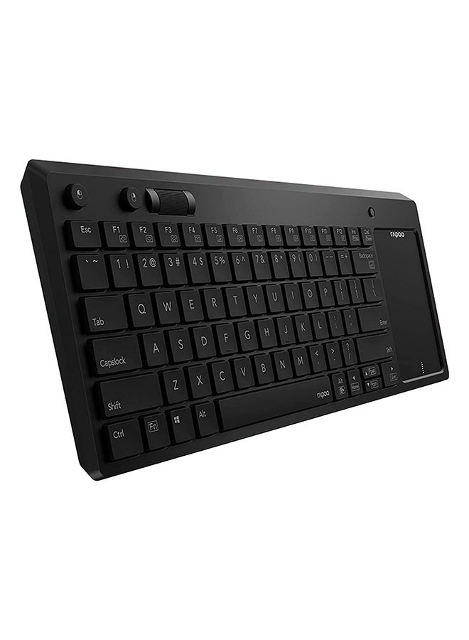 Rapoo - K2800 Wireless Keyboard with Touchpad - (Arabic/English) Black - Image 1