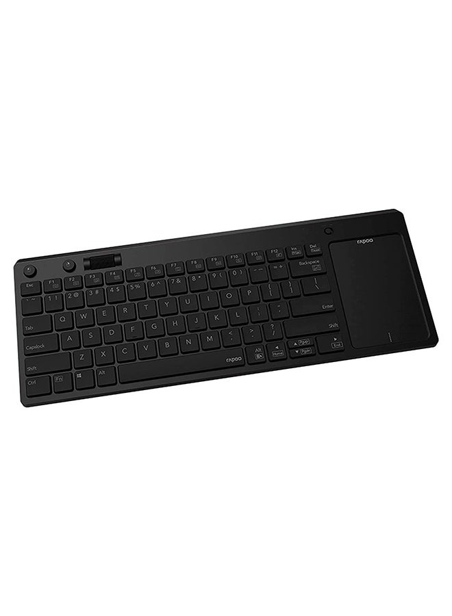 Rapoo - K2800 Wireless Keyboard with Touchpad - (Arabic/English) Black - Image 1