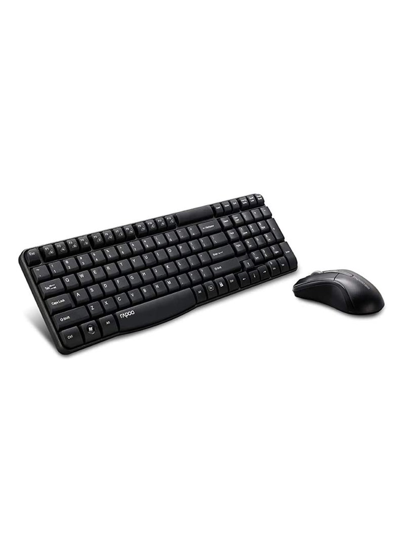 Rapoo X1800 Wireless Optical Mouse & Keyboard Black - Image 2