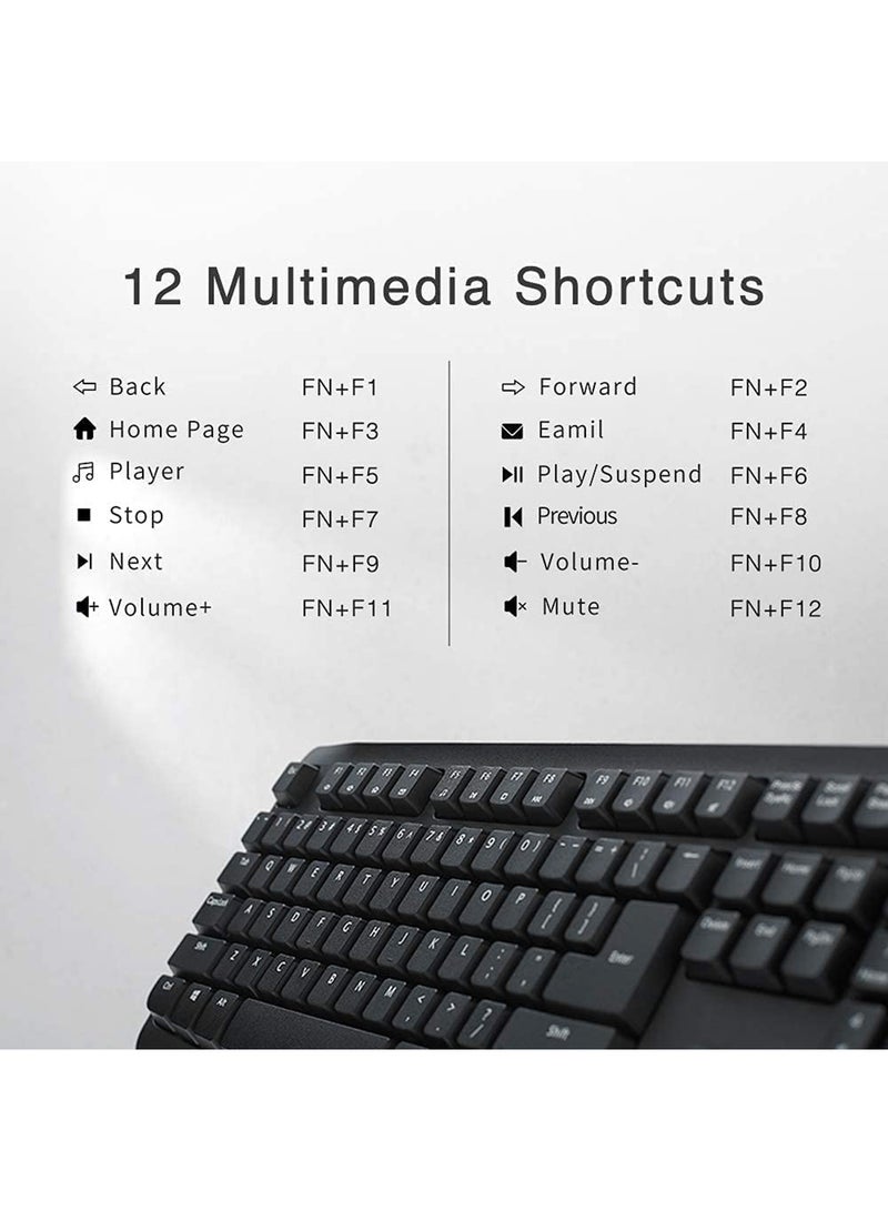 Rapoo X1800 Wireless Optical Mouse & Keyboard Black - Image 4