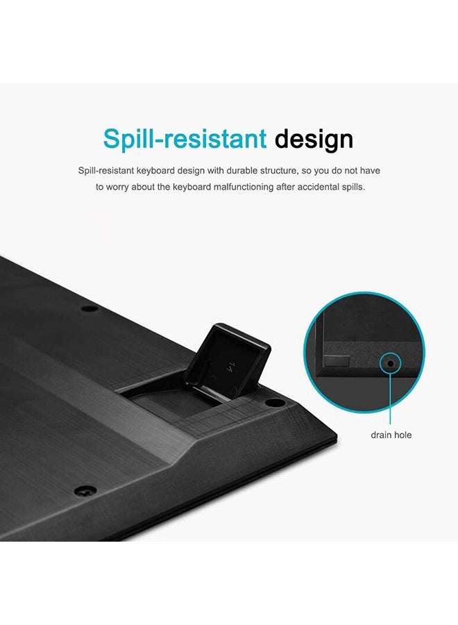 Rapoo Wireless Keyboard and Mouse Combo (8200M) Multi Wireless Connection BT 3.0/4.0/2.4 GHz| English & Arabic Keyboard| Multimode Keyboard with Silent Mouse White - Image 3